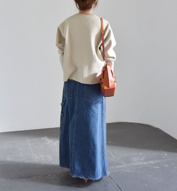 quaranciel「quaranciel:〈手洗い可能〉ノーカラー ポケット ニット ジャケット」|ノーカラージャケット|