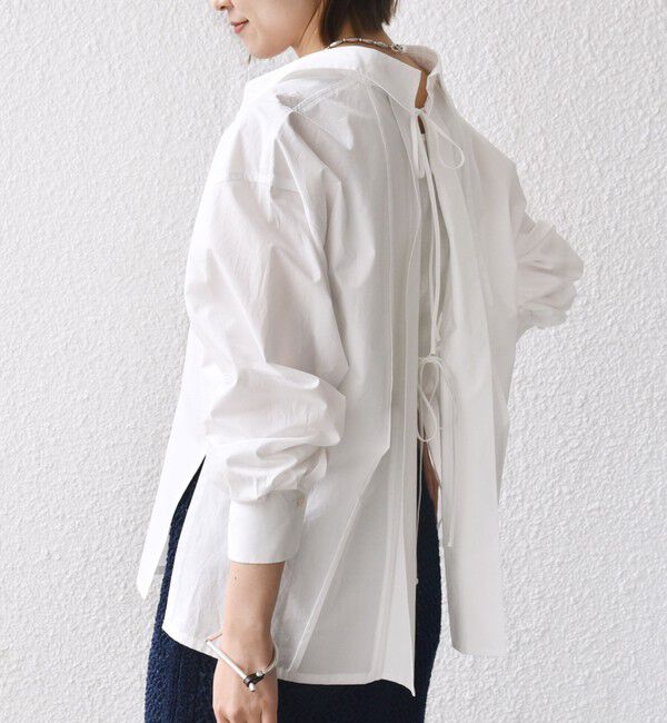 SHIPS for women「【WEB限定】〈洗濯機可能〉バックデザイン レギュラーカラー シャツ」|シャツ・ブラウス|