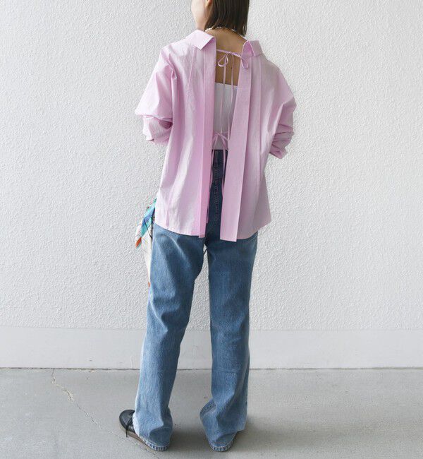SHIPS for women「【WEB限定】〈洗濯機可能〉バックデザイン レギュラーカラー シャツ」|シャツ・ブラウス|