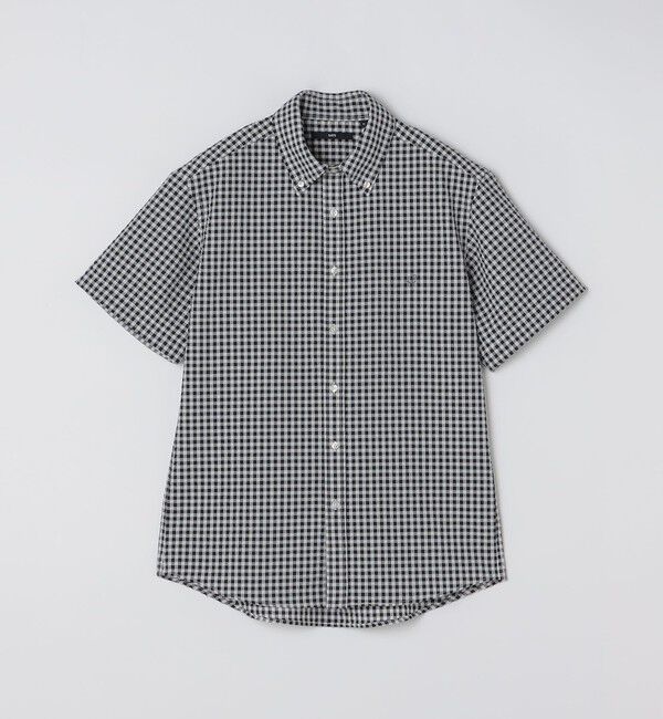 SHIPS「【WEB限定】SHIPS: 防シワ・吸水速乾 Drymix(R) シアサッカー ボタンダウン レギュラーカラー 半袖 シャツ」|シャツ・ブラウス|ブラック