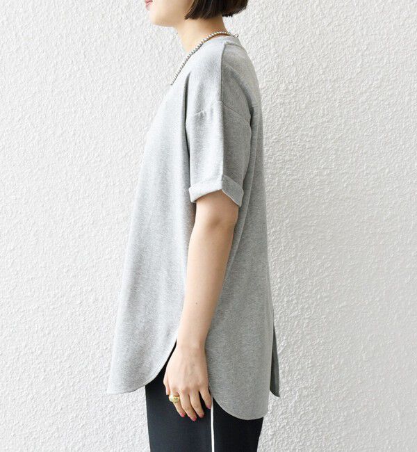 SHIPS any「SHIPS any:〈接触冷感/汗染み防止加工/洗濯機可能〉スリット ルーズ チュニック TEE」|Tシャツ・カットソー|