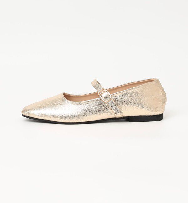 quaranciel「quaranciel: ストラップ スクエア フラット シューズ」|パンプス|