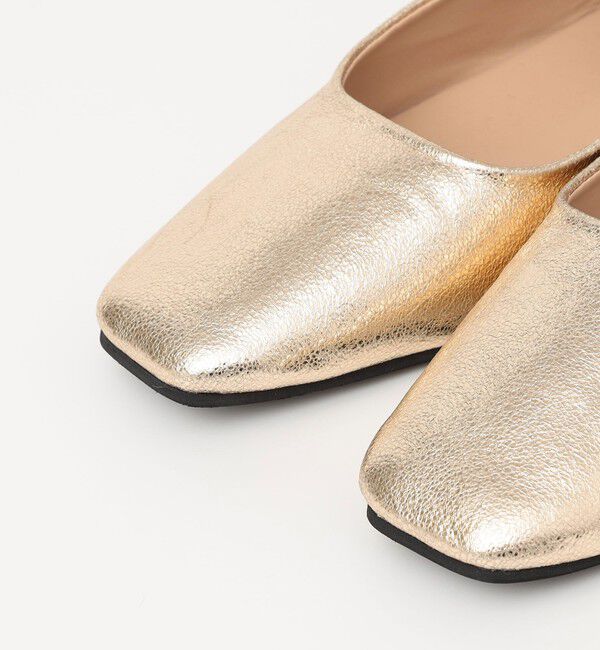 quaranciel「quaranciel: ストラップ スクエア フラット シューズ」|パンプス|