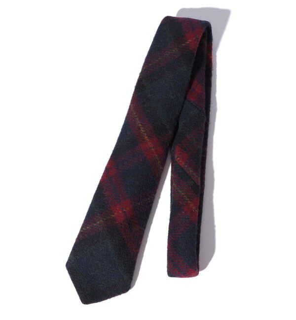 SHIPS「【Southwick別注】BENTLEY CRAVATS: チェック ウール タイ」|ネクタイ・蝶ネクタイ|レッド