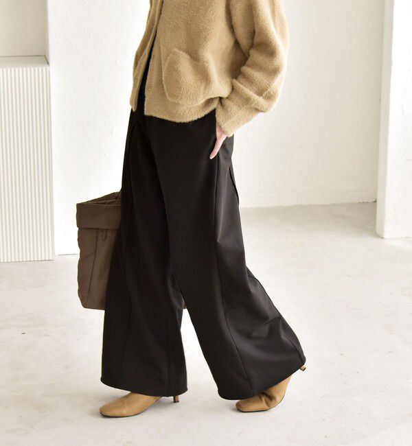 quaranciel「quaranciel:〈洗濯機可能〉ピンタック ウォーム ワイド パンツ」|その他|