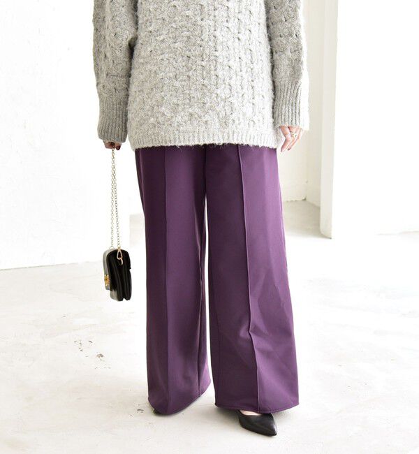 quaranciel「quaranciel:〈洗濯機可能〉ピンタック ウォーム ワイド パンツ」|その他|