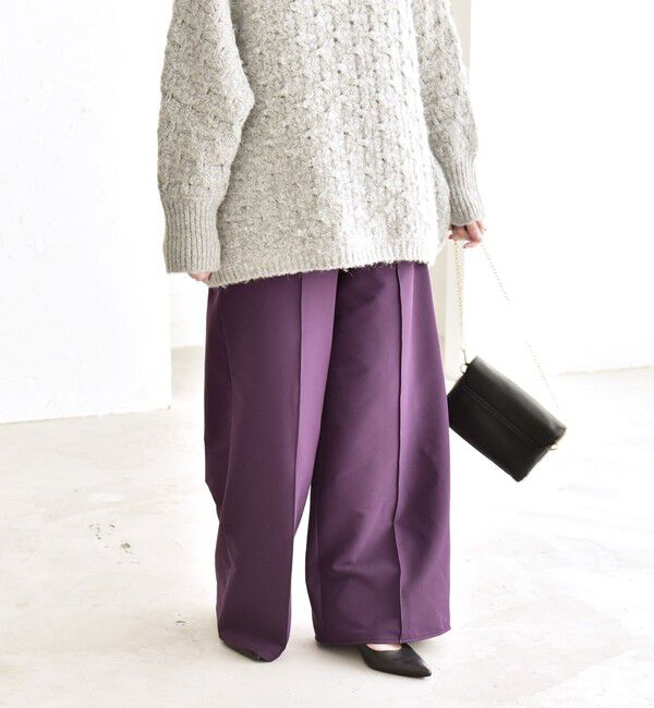 quaranciel「quaranciel:〈洗濯機可能〉ピンタック ウォーム ワイド パンツ」|その他|