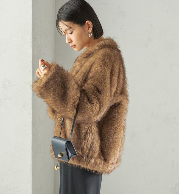 SHIPS for women「フェイク ファー コクーン ブルゾン」|その他|