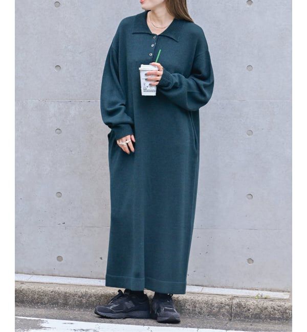 OUTDOOR PRODUCTS Usual Things「プレッピーポロニットワンピース」|ワンピース|