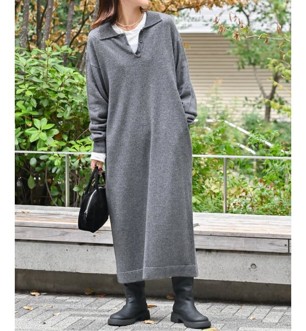 OUTDOOR PRODUCTS Usual Things「プレッピーポロニットワンピース」|ワンピース|