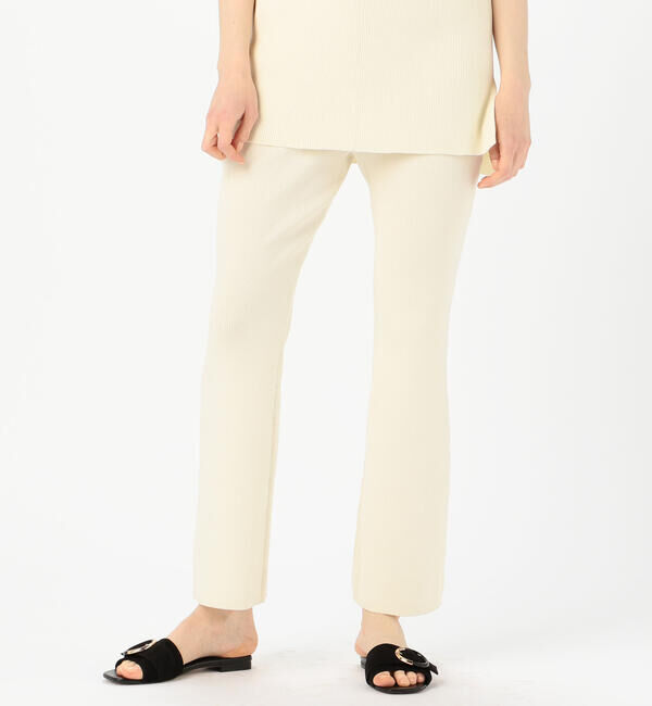 Ballsey「コットンストレッチリブ セミフレアパンツ」|その他|11 ホワイト