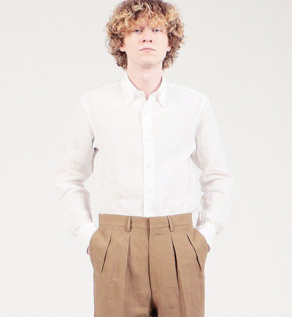 TOMORROWLAND MENS「アイリッシュリネン ボタンダウンシャツ」|シャツ・ブラウス|