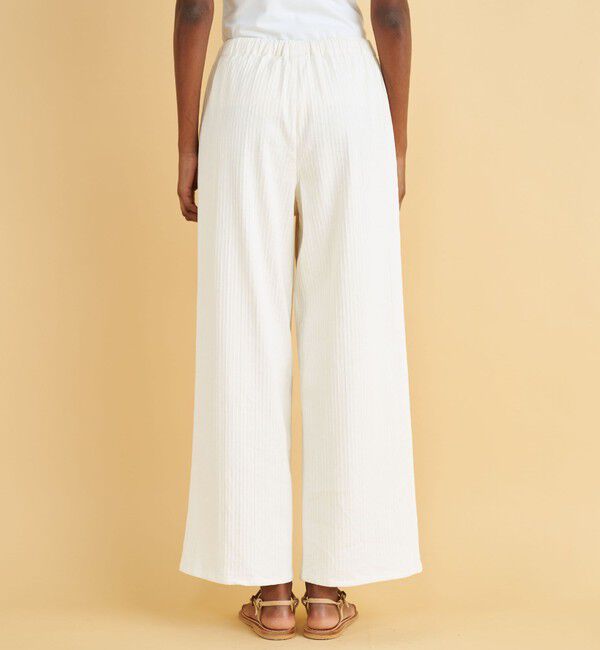 GALERIE VIE「コットンリネンストレッチ イージーワイドパンツ」|その他|