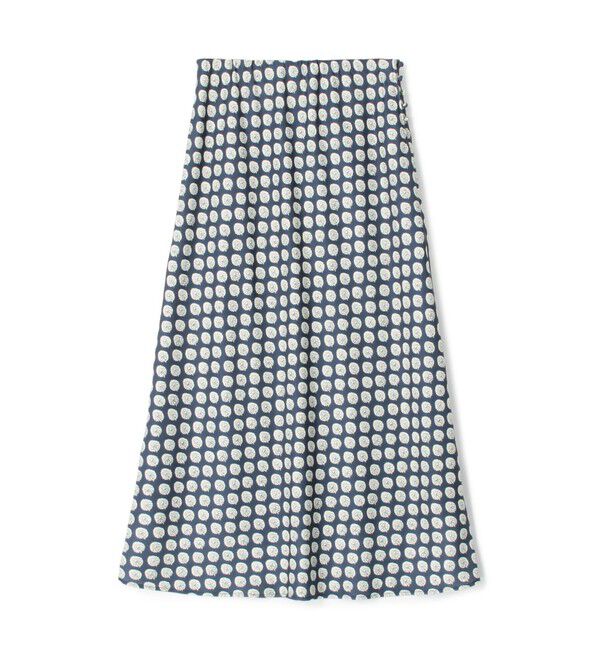 SOULEIADO「ポリエステルプリント フレアミディスカート」|スカート|18 ブラック系