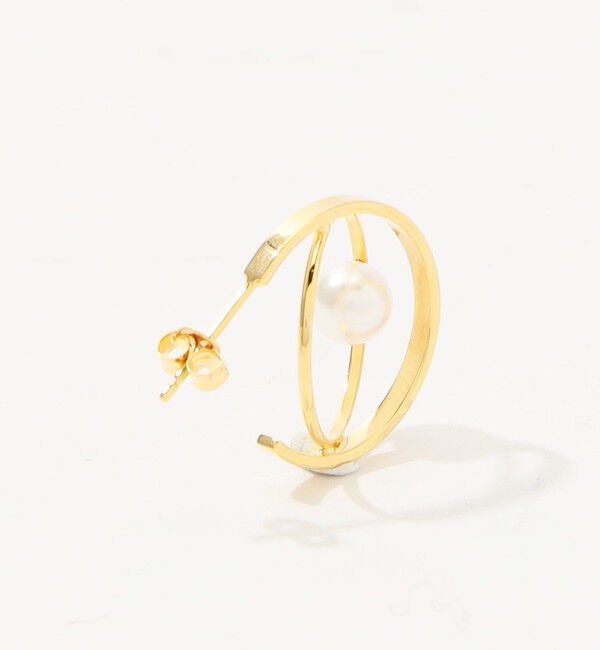 TOMORROWLAND GOODS「【別注】januka&times;TOMORROWLAND ダブルフープ パールピアス」|ピアス|