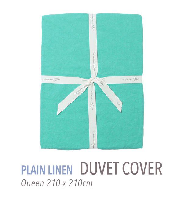 TOMORROWLAND HOME「プレーンリネン 掛布団カバー（クイーン）」|その他|57 グリーン