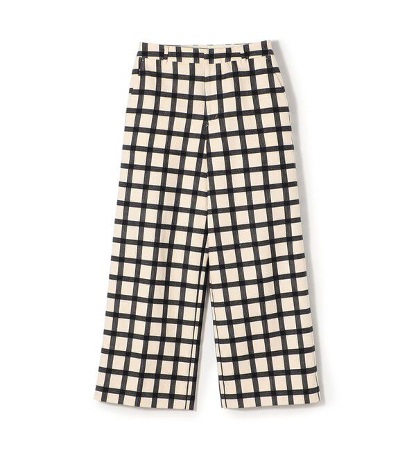 TOMORROWLAND collection「ドビータッターチェック ワイドストレートパンツ」|その他|12 ホワイト系