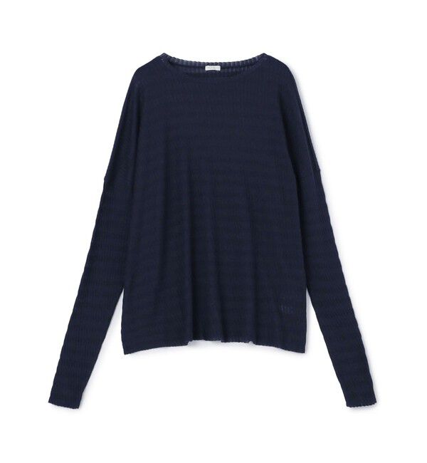 GALERIE VIE「シアーボーダー ボートネックプルオーバー」|Tシャツ・カットソー|69 ネイビー