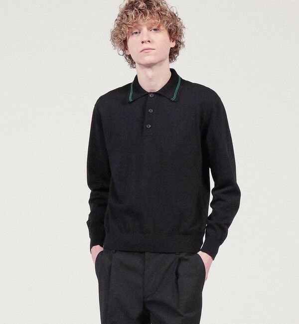 CABaN「CABaN コットン ポロカラープルオーバー」|ニット・セーター|