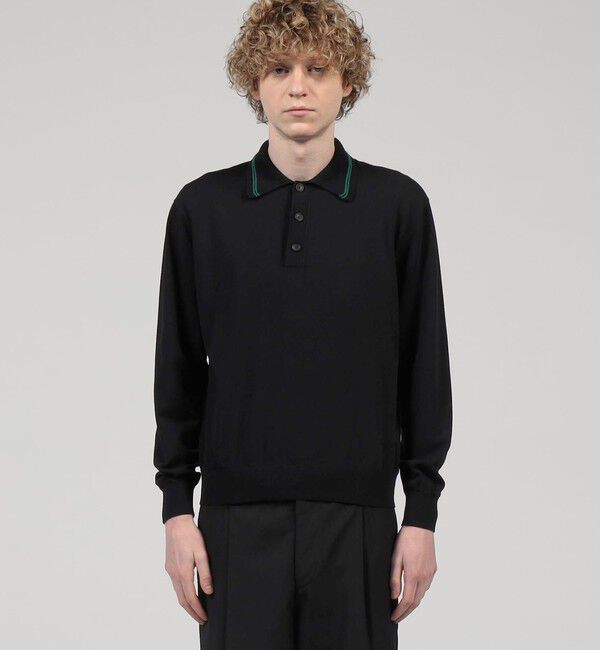 CABaN「CABaN コットン ポロカラープルオーバー」|ニット・セーター|