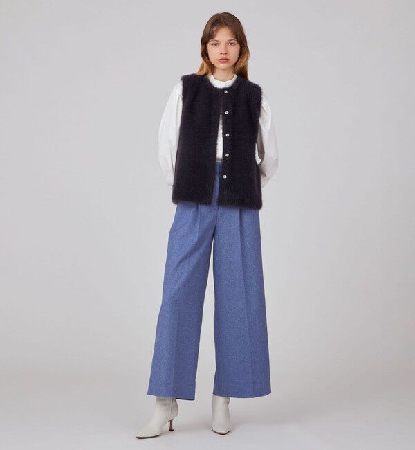 Ballsey「フェザーヤーン ペプラムベスト」|ベスト・ジレ|