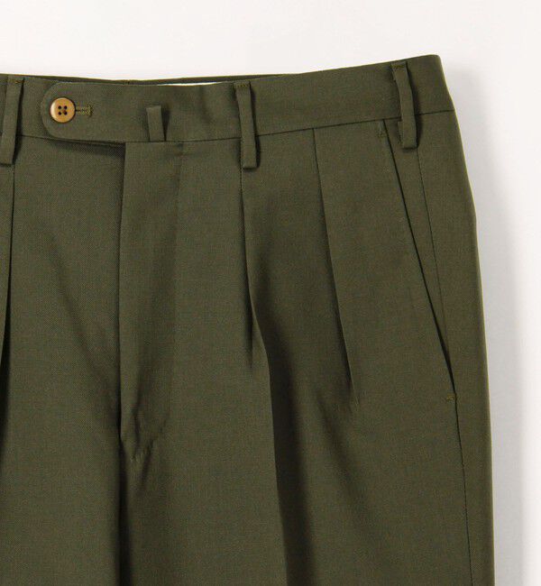 TOMORROWLAND MENS「ペーパーウール イン2プリーツストレートスラックス」|スラックス|