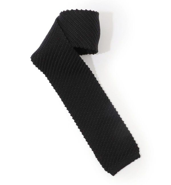 TOMORROWLAND GOODS「TRICOT-DIO ウール ニットタイ」|ネクタイ・蝶ネクタイ|19 ブラック