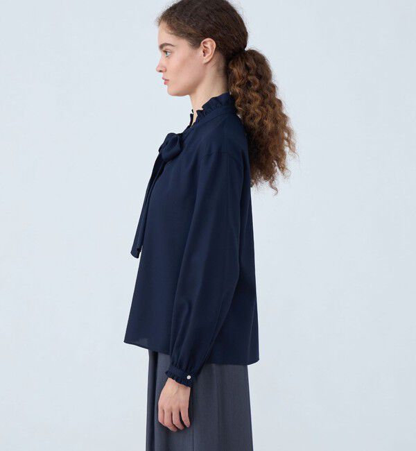 Ballsey「【追加予約】グロスアムンゼン フリルカラーリボンブラウス」|シャツ・ブラウス|