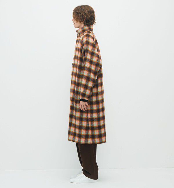 CABaN「CABaN モヘヤシャギーチェック スタンドカラーコート」|その他|