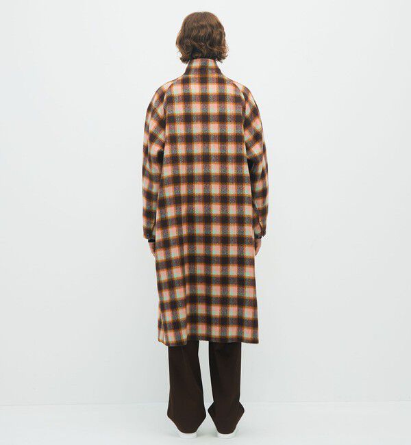 CABaN「CABaN モヘヤシャギーチェック スタンドカラーコート」|その他|