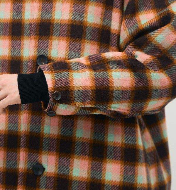 CABaN「CABaN モヘヤシャギーチェック スタンドカラーコート」|その他|