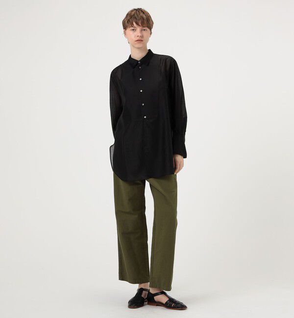 MACPHEE「シースルーローンボザムチュニックシャツ」|シャツ・ブラウス|