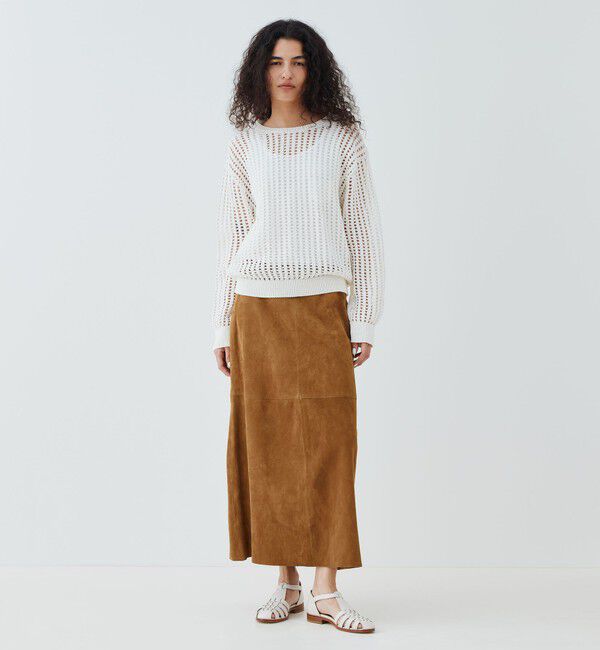 GALERIE VIE「 ゴートスウェード Aラインスカート」|台形|