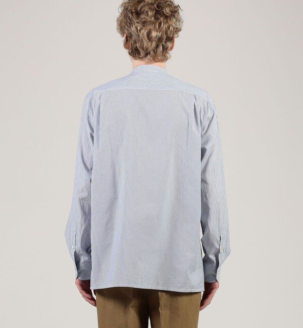 TOMORROWLAND MENS「コットンシルク バンドカラー ロングスリーブシャツ」|シャツ・ブラウス|