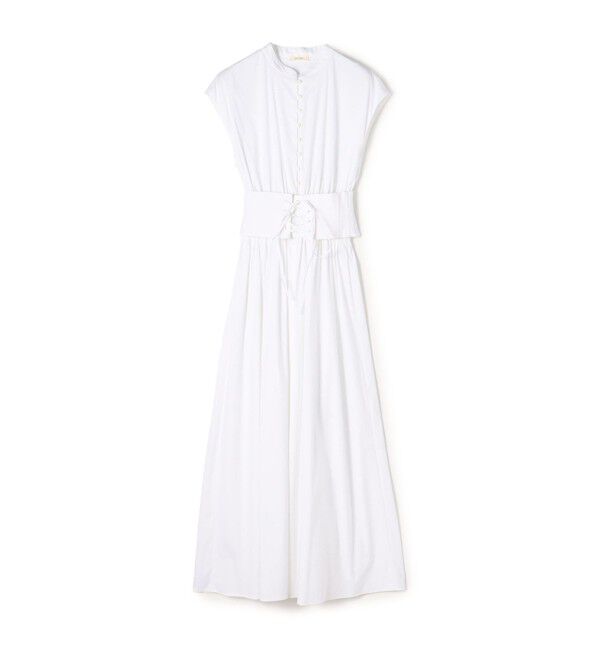 DES PRES「ストレッチポプリン フレンチスリーブワンピース」|ワンピース|11 ホワイト