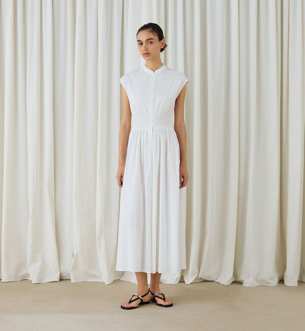 DES PRES「ストレッチポプリン フレンチスリーブワンピース」|ワンピース|