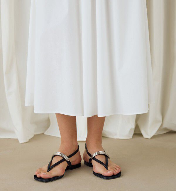 DES PRES「ストレッチポプリン フレンチスリーブワンピース」|ワンピース|