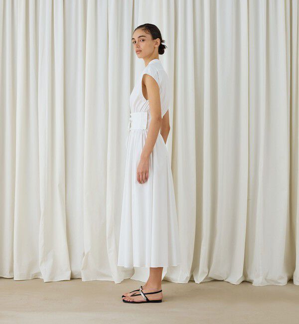 DES PRES「ストレッチポプリン フレンチスリーブワンピース」|ワンピース|