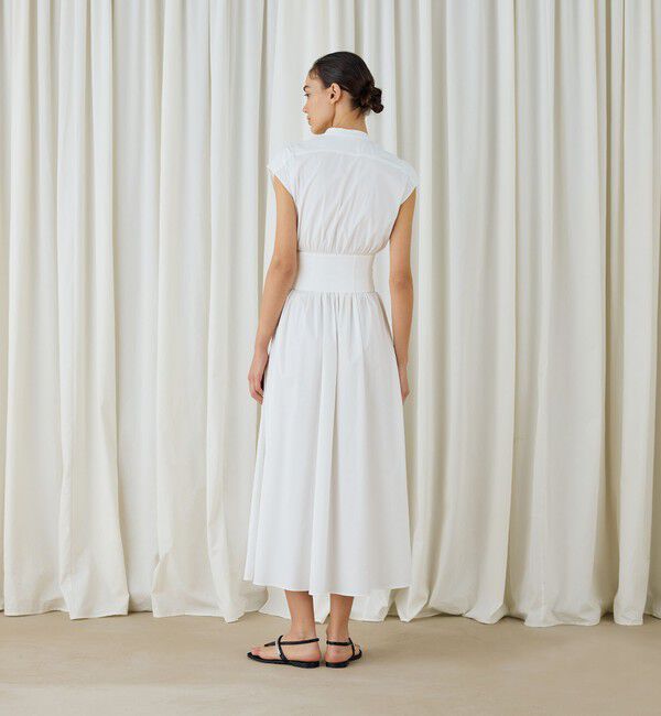 DES PRES「ストレッチポプリン フレンチスリーブワンピース」|ワンピース|