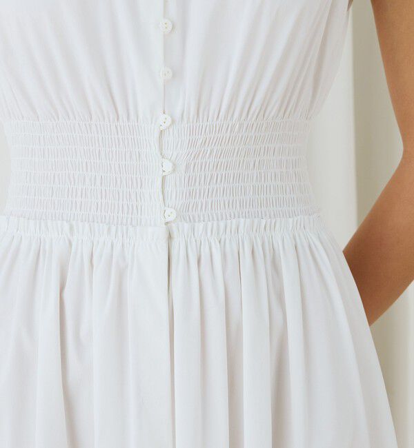 DES PRES「ストレッチポプリン フレンチスリーブワンピース」|ワンピース|