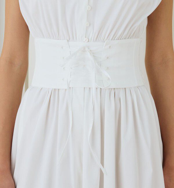 DES PRES「ストレッチポプリン フレンチスリーブワンピース」|ワンピース|