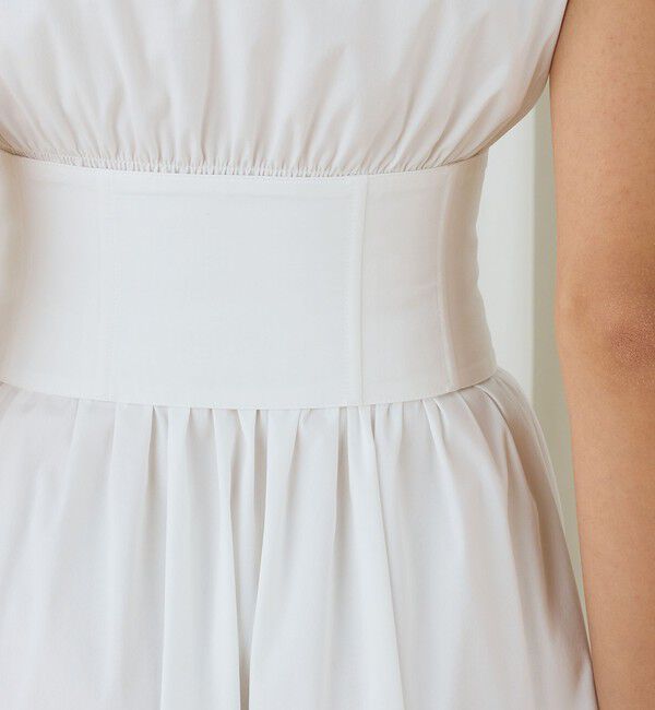 DES PRES「ストレッチポプリン フレンチスリーブワンピース」|ワンピース|