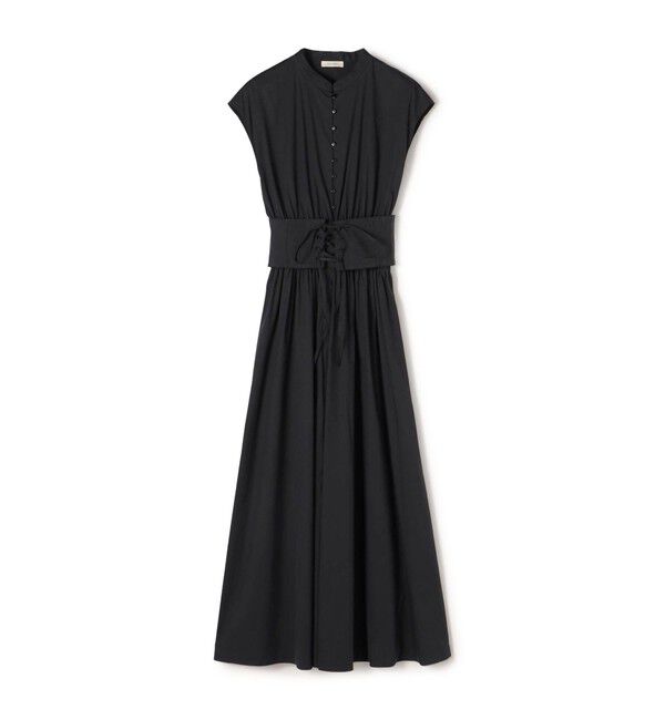 DES PRES「ストレッチポプリン フレンチスリーブワンピース」|ワンピース|19 ブラック