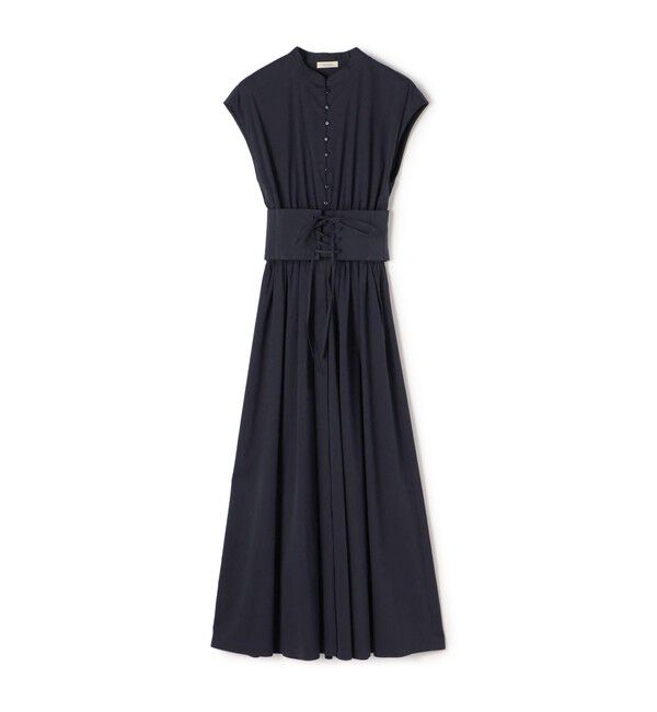 DES PRES「ストレッチポプリン フレンチスリーブワンピース」|ワンピース|69 ネイビー