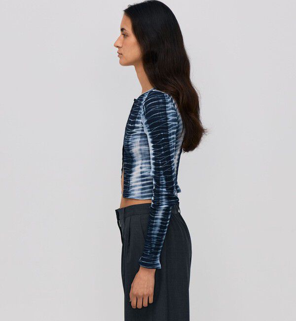 BACCA「プリーツコットン ショートカーディガン」|カーディガン|