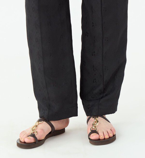 SOULEIADO「ポリエステルレーヨンプリント タックテーパードパンツ」|その他|