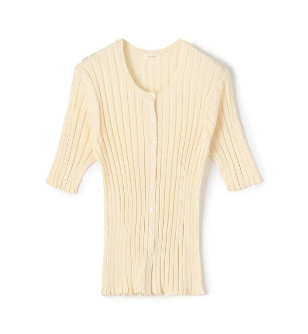 DES PRES「ドメスティックスパンシルク ハーフスリーブカーディガン」|カーディガン|11 ホワイト