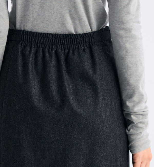 Edition「ウールメルトンポプリン Iラインスカート」|スカート|
