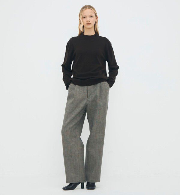 CABaN「コットンカシミヤ プレーンモックネックプルオーバー」|ニット・セーター|