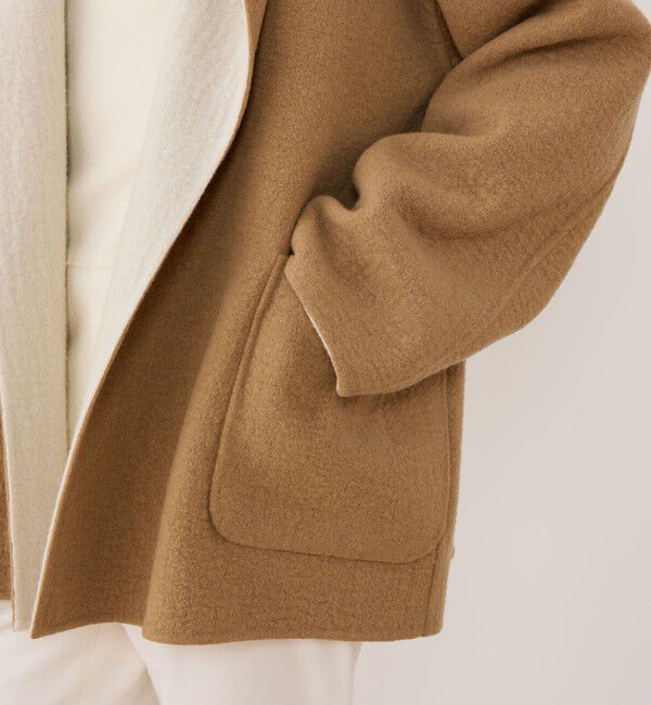 GALERIE VIE「シープライクダブルフェイス フーデッドコート」|その他|